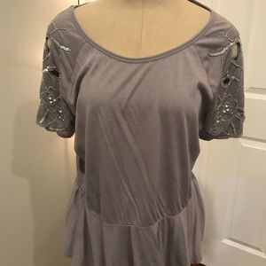 Peplum top with sequin details